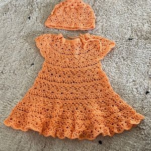 Organic Cotton crochet dress-custom made, one of a kind